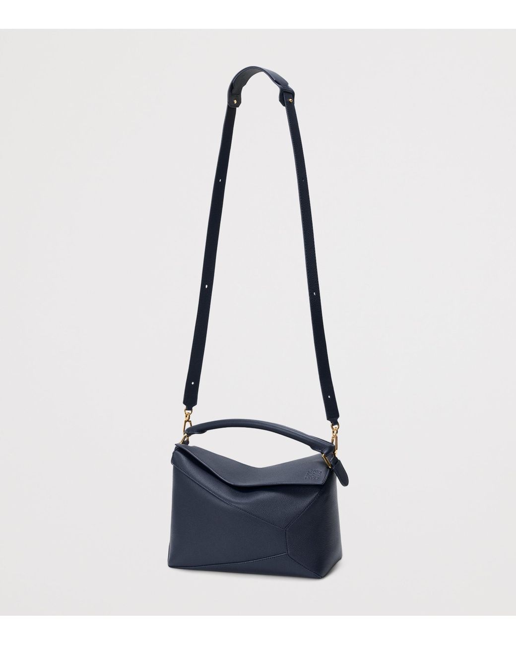 Loewe Blue Medium Leather Puzzle Edge Top-Handle Bag