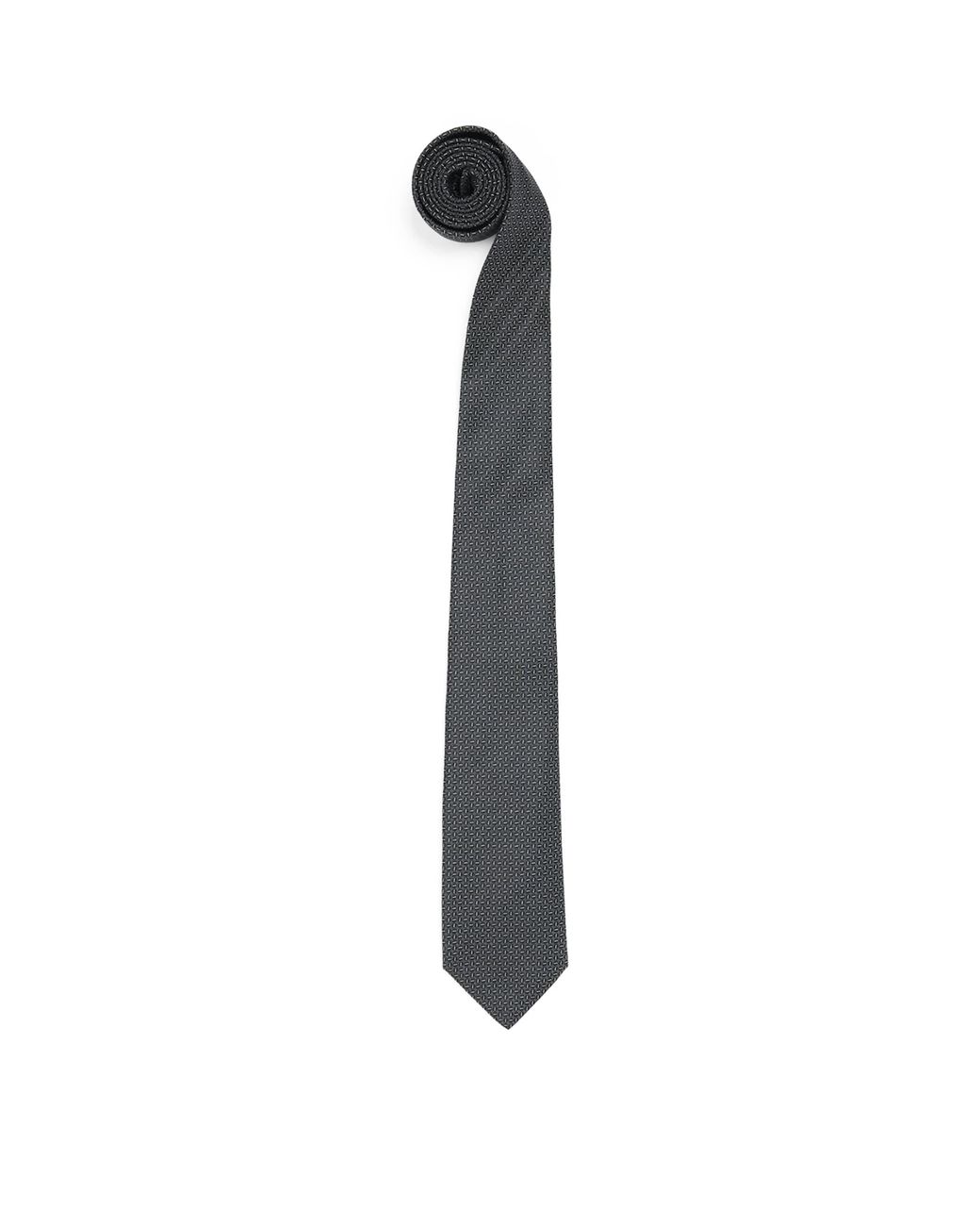 Canali White Silk-Wool Jacquard Tie for men