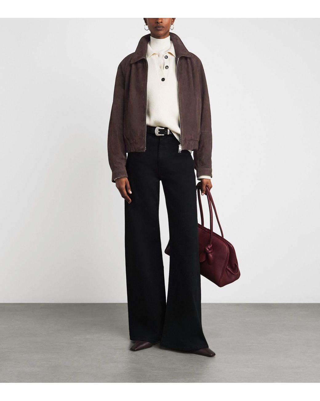 Charoux Brown Suede Mimi Cropped Jacket