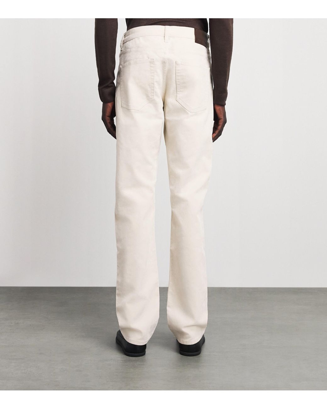 Pal Zileri White Straight Jeans for men