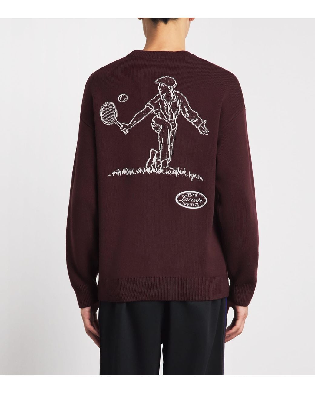 Lacoste Brown Tennis Heritage Sweater for men