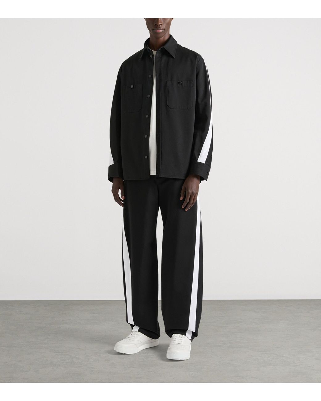 Givenchy Black Cotton Couture Seam Overshirt for men