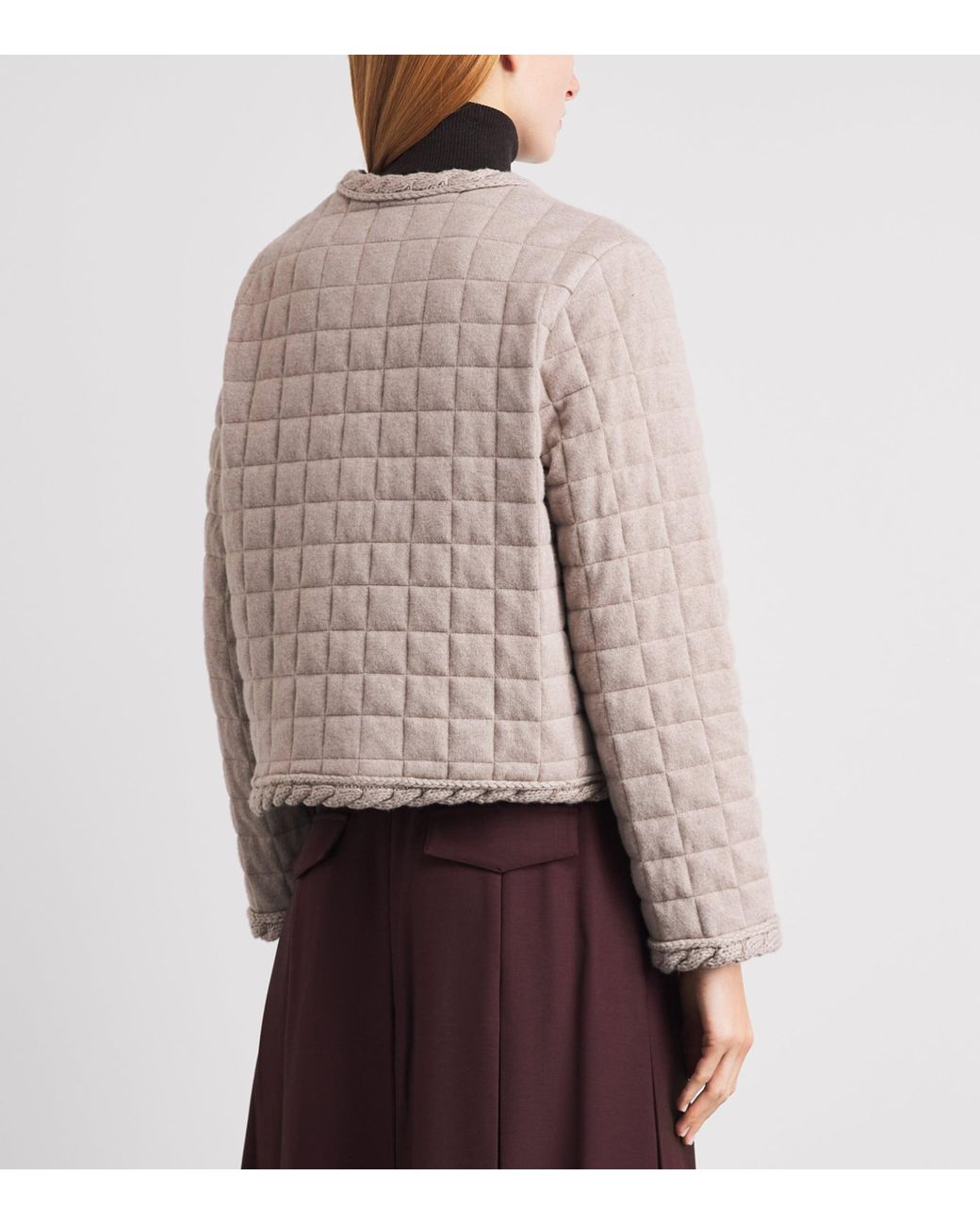 Fabiana Filippi Natural Wool-Silk-Cashmere Quilted Jacket