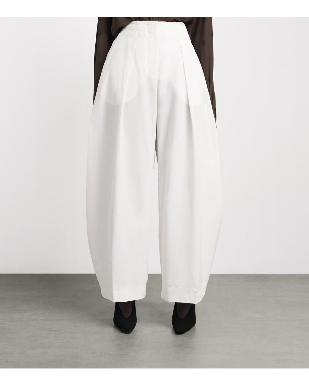 Jacquemus White Barrel Ovalo Trousers
