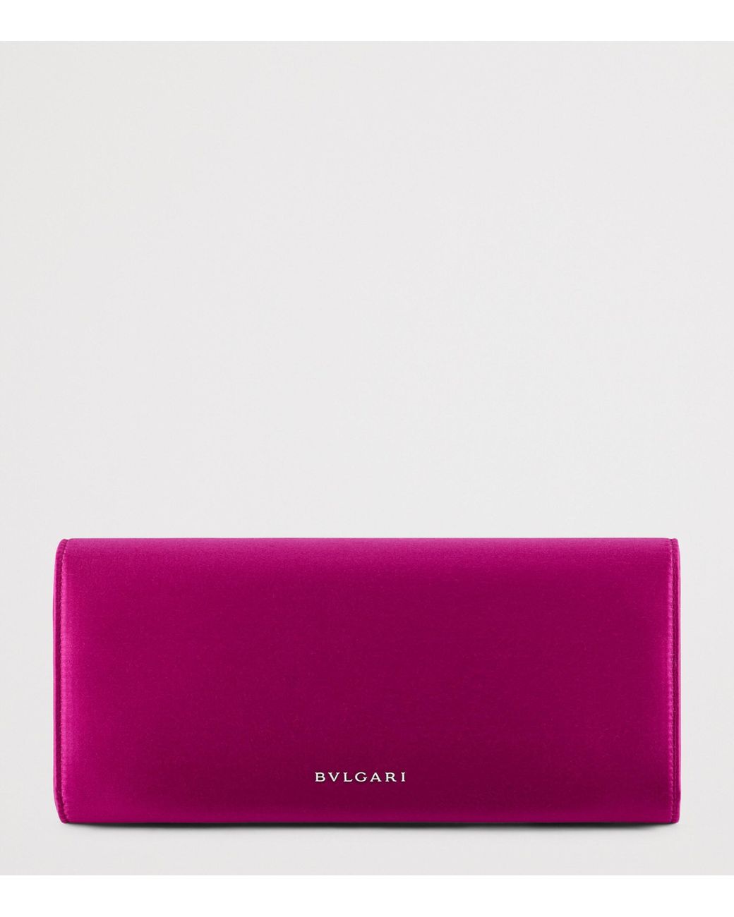 BVLGARI Purple Satin Tubogas Evening Clutch Bag
