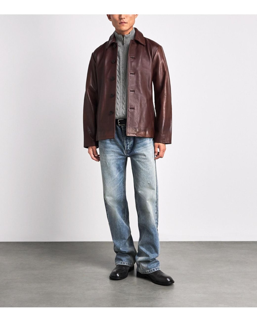 Polo Ralph Lauren Gray Wool-Cashmere Quarter-Zip Sweater for men