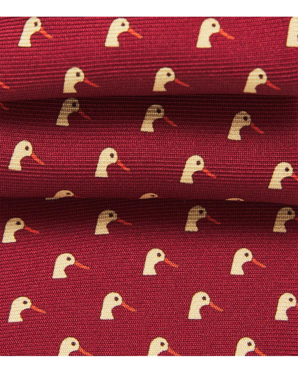 James Purdey & Sons Red Silk Dapper Duck Tie for men