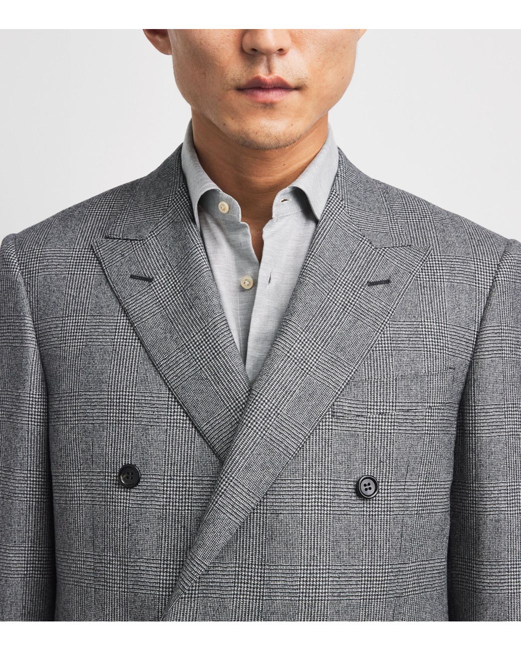 Canali Gray Wool Check 2-Piece Suit for men