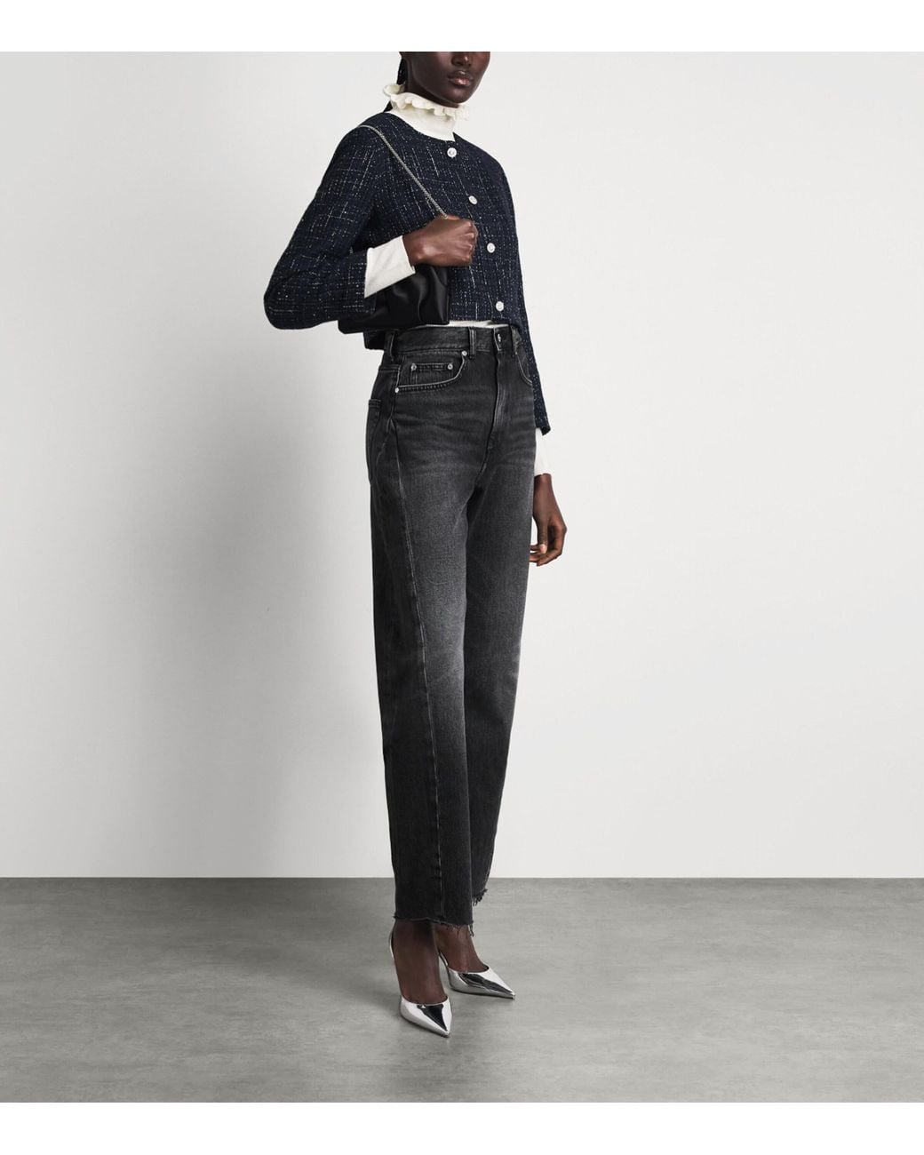 Sandro Black Barrel Jeans
