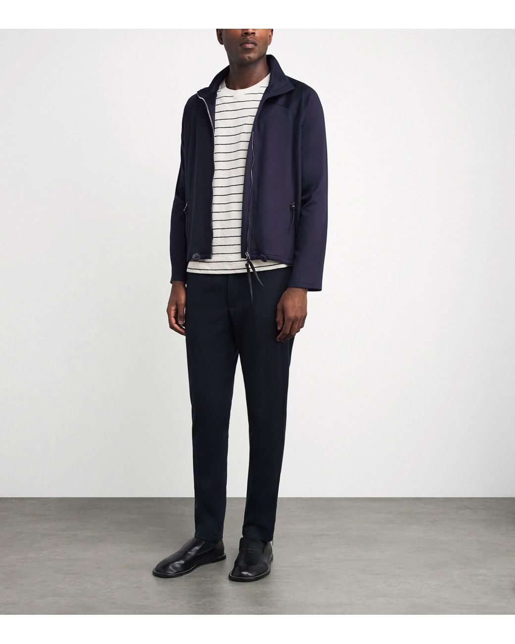 Alan Scott Blue Cashmere-Blend Track Sweater for men