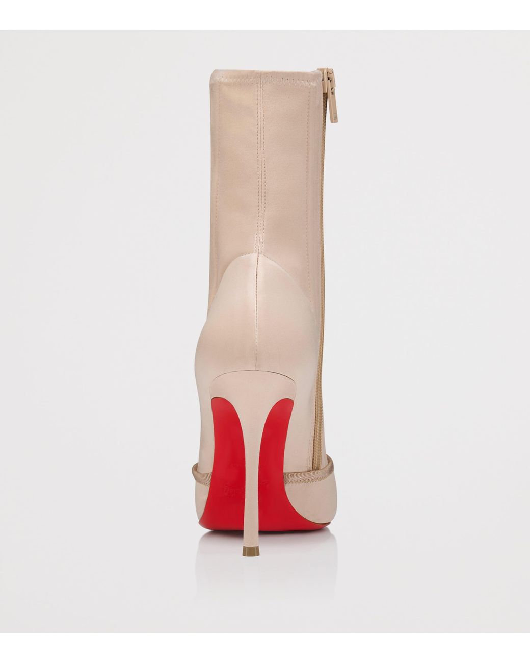 Christian Louboutin Natural Pavlova Leather-Satin Boots 100