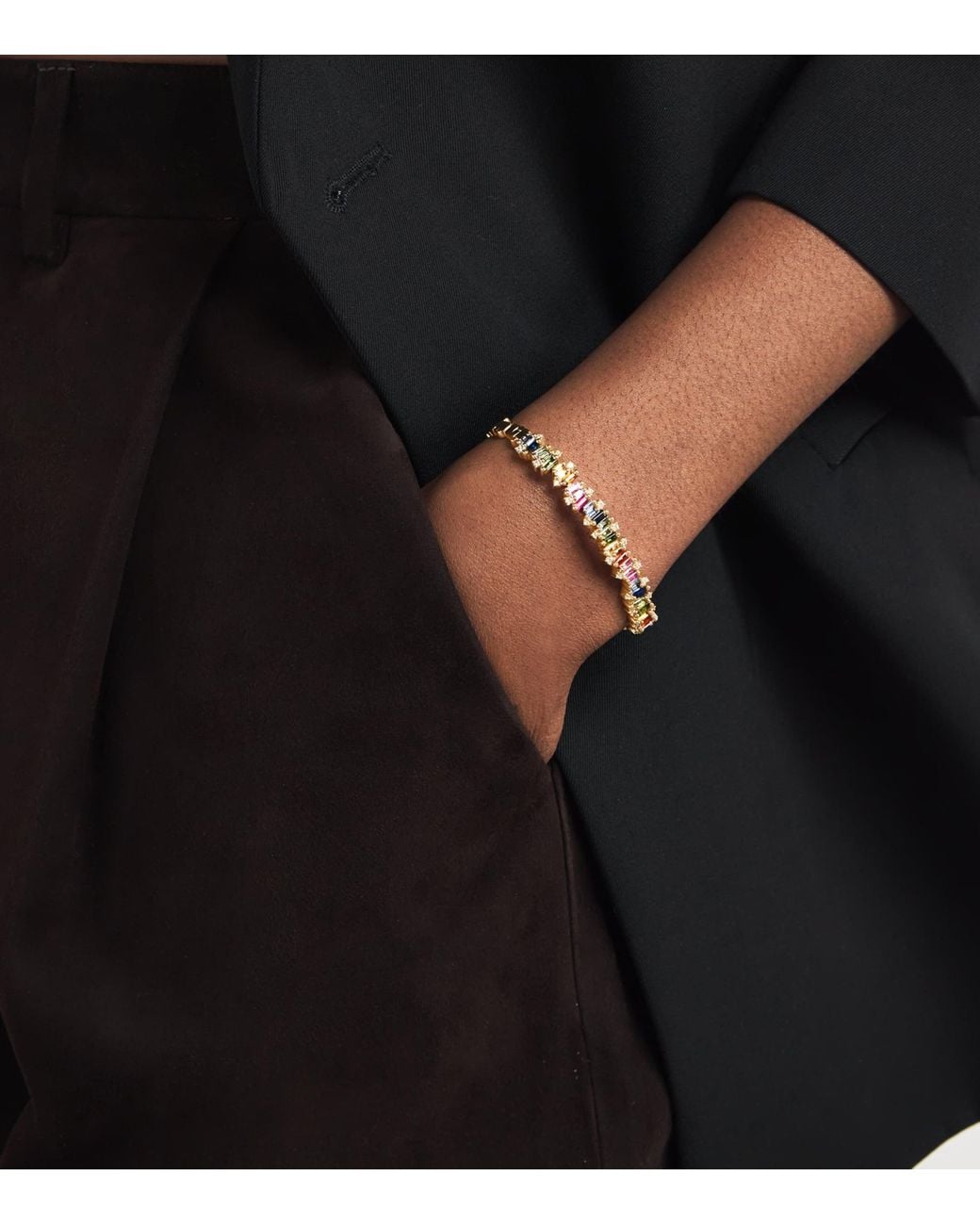 Suzanne Kalan Natural Diamond And Sapphire Shimmer Audrey Bangle