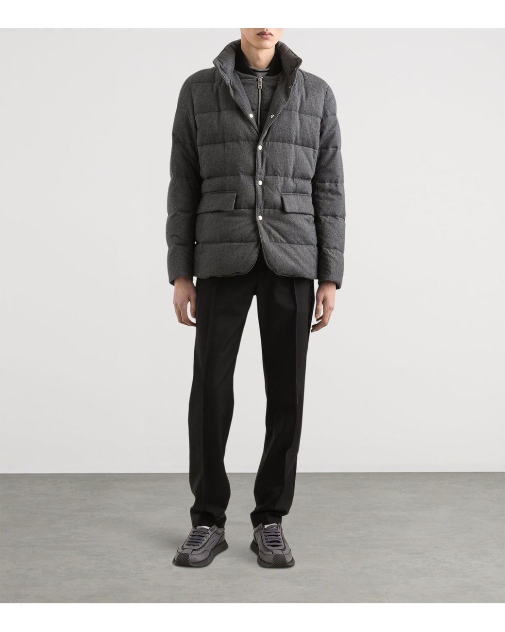 Dolce & Gabbana Black Wool-Blend Pleated Drawstring Trousers for men