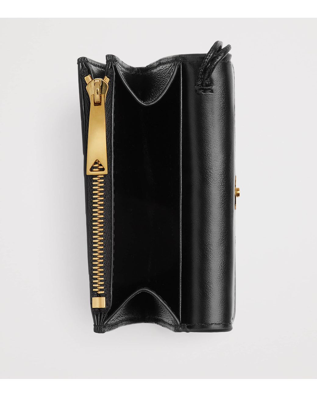 Bottega Veneta Black Small Andiamo Envelope Card Holder