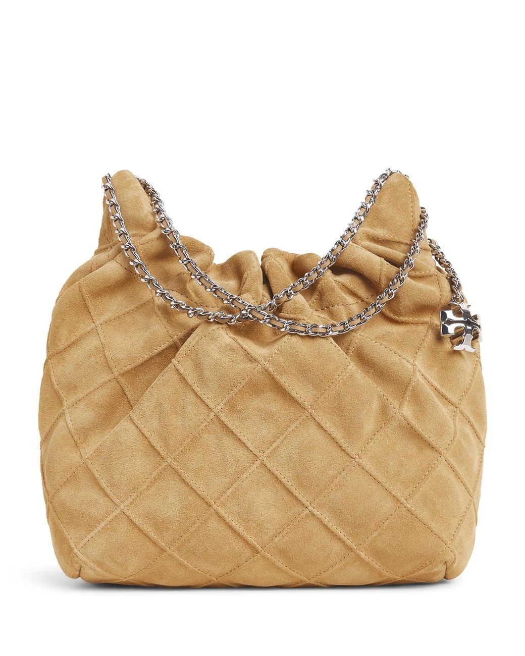 Tory Burch Natural Mini Suede Flemming Cross-Body Bag