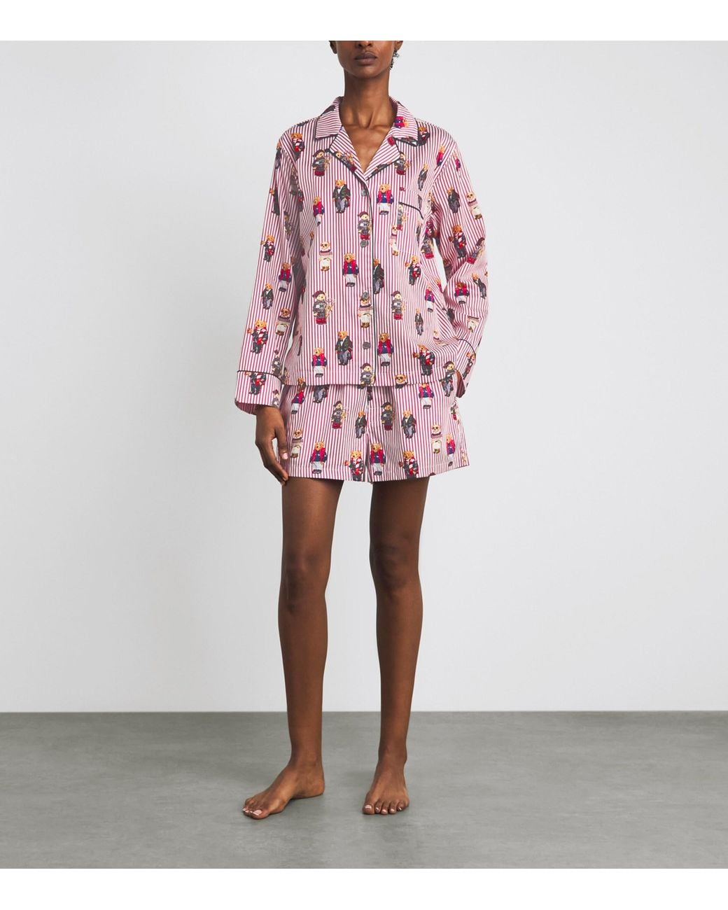 Polo Ralph Lauren Pink Cotton Polo Bear Logo Pyjama Shorts