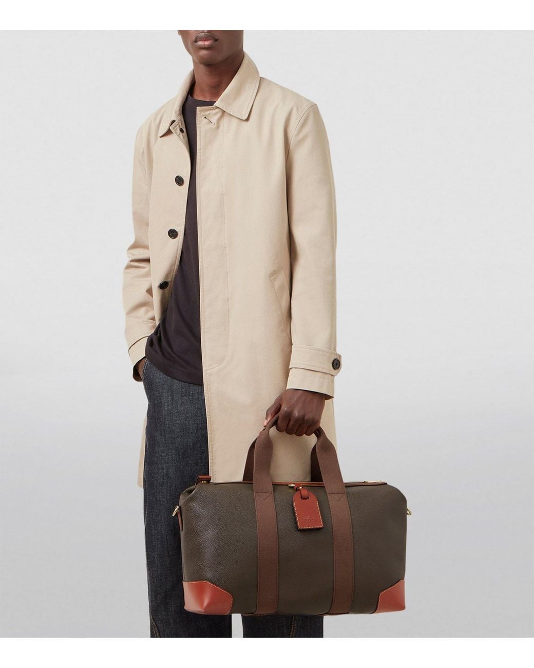 Mulberry Brown Heritage Clipper Holdall for men