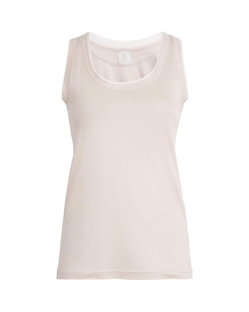 Eleventy White Cotton Tank Top