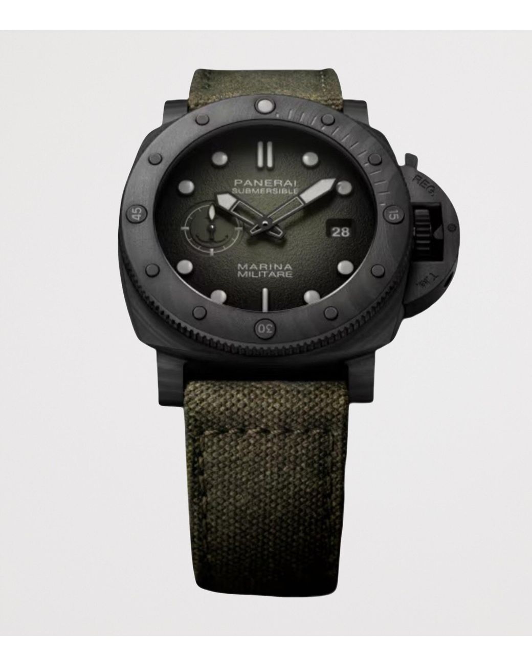 Panerai Gray Stainless Steel Submersible Marina Militare Watch for men
