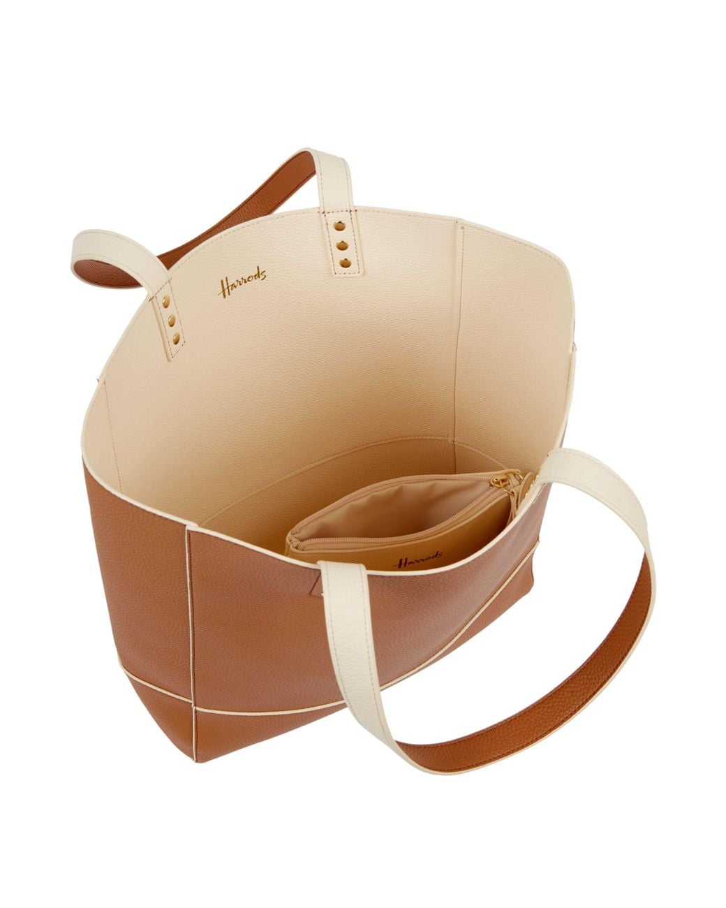 Harrods Brown Fern Reversible Tote Bag