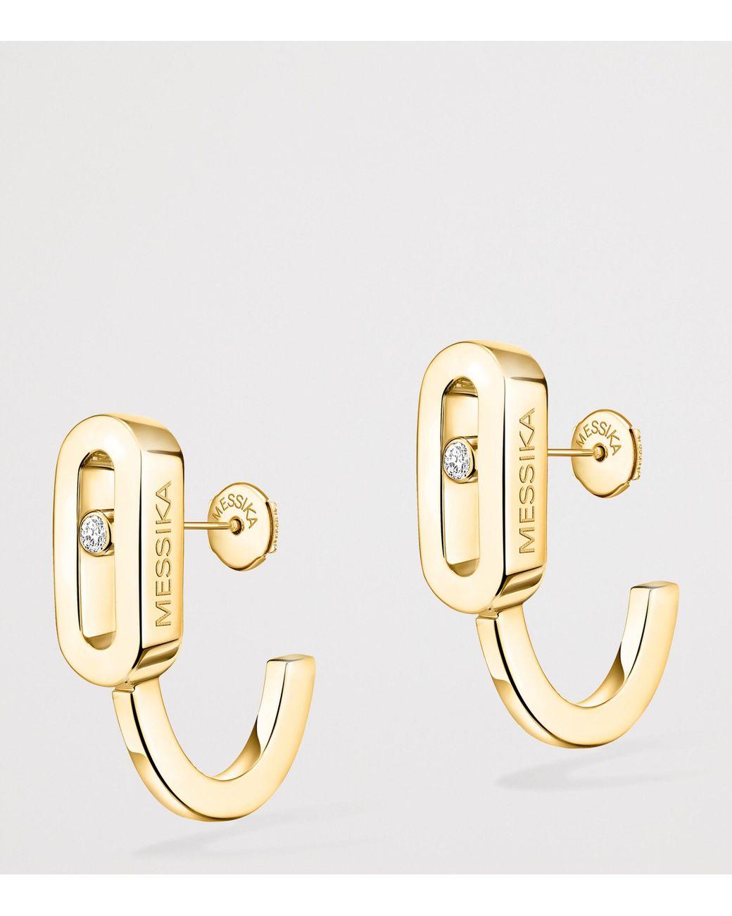 Messika Metallic Move Uno And Diamond Mini Hoop Earrings