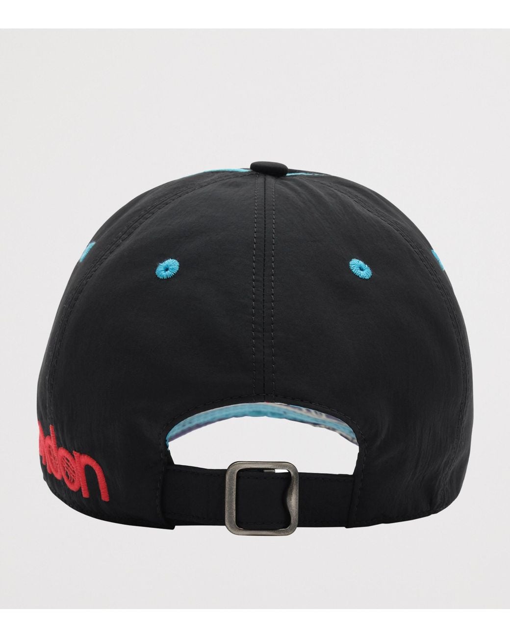 Burberry Black Nylon London Map Baseball Cap for men