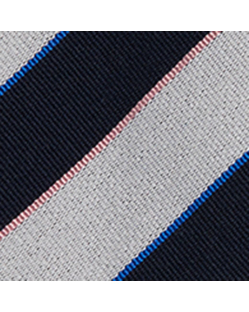 Dunhill Blue Wool-Mulberry Silk Stripe Tie for men