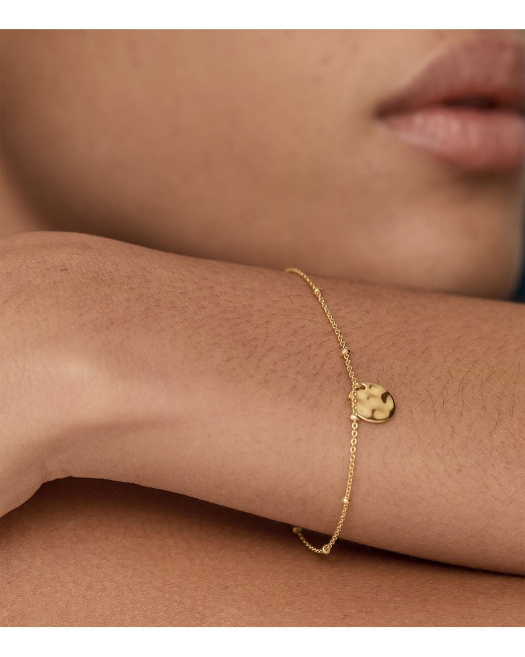 Monica Vinader Metallic Vermeil Mv Siren Muse Station Chain Bracelet