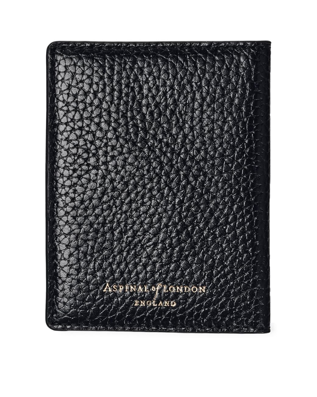 Aspinal Black Leather Travel Card Holder