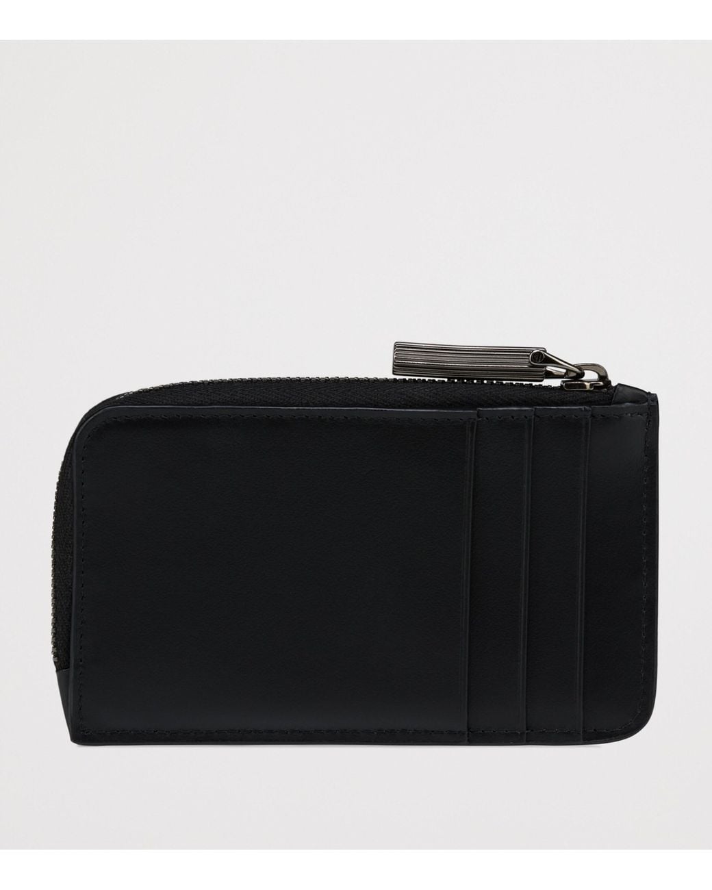 Christian Louboutin Black Canopy Leather Zipped Card Holder for men