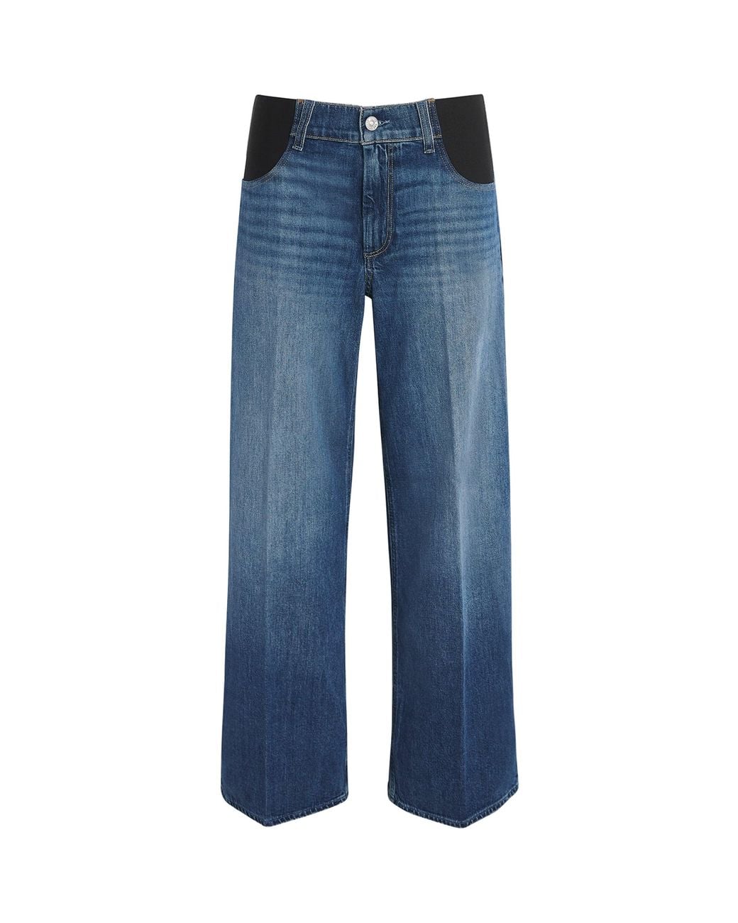 PAIGE Blue Sasha Wide-Leg Maternity Jeans