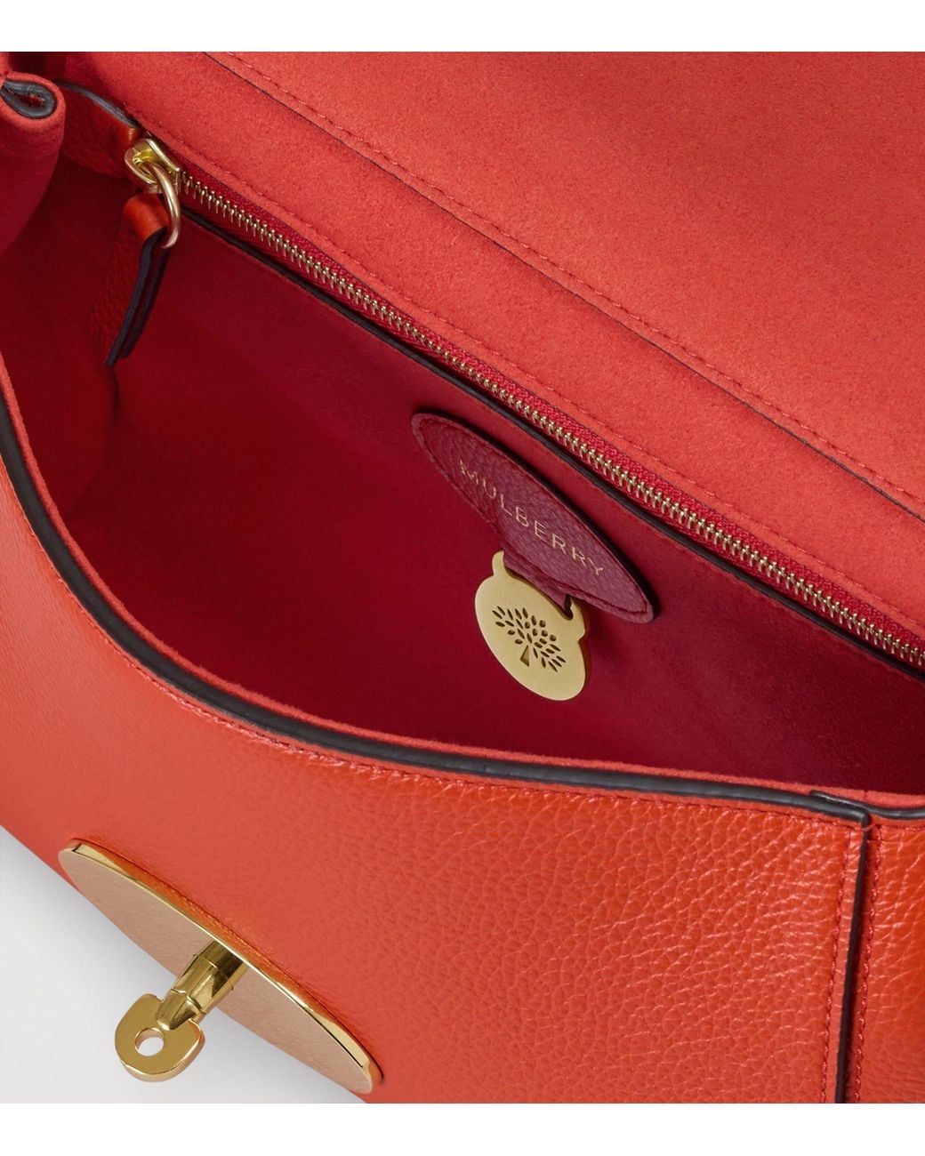 Mulberry Red Leather Lily Shoulder Bag