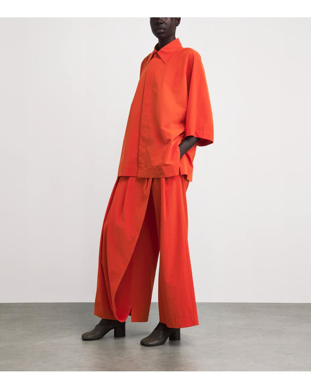 Issey Miyake Red Looped Wrap Trousers