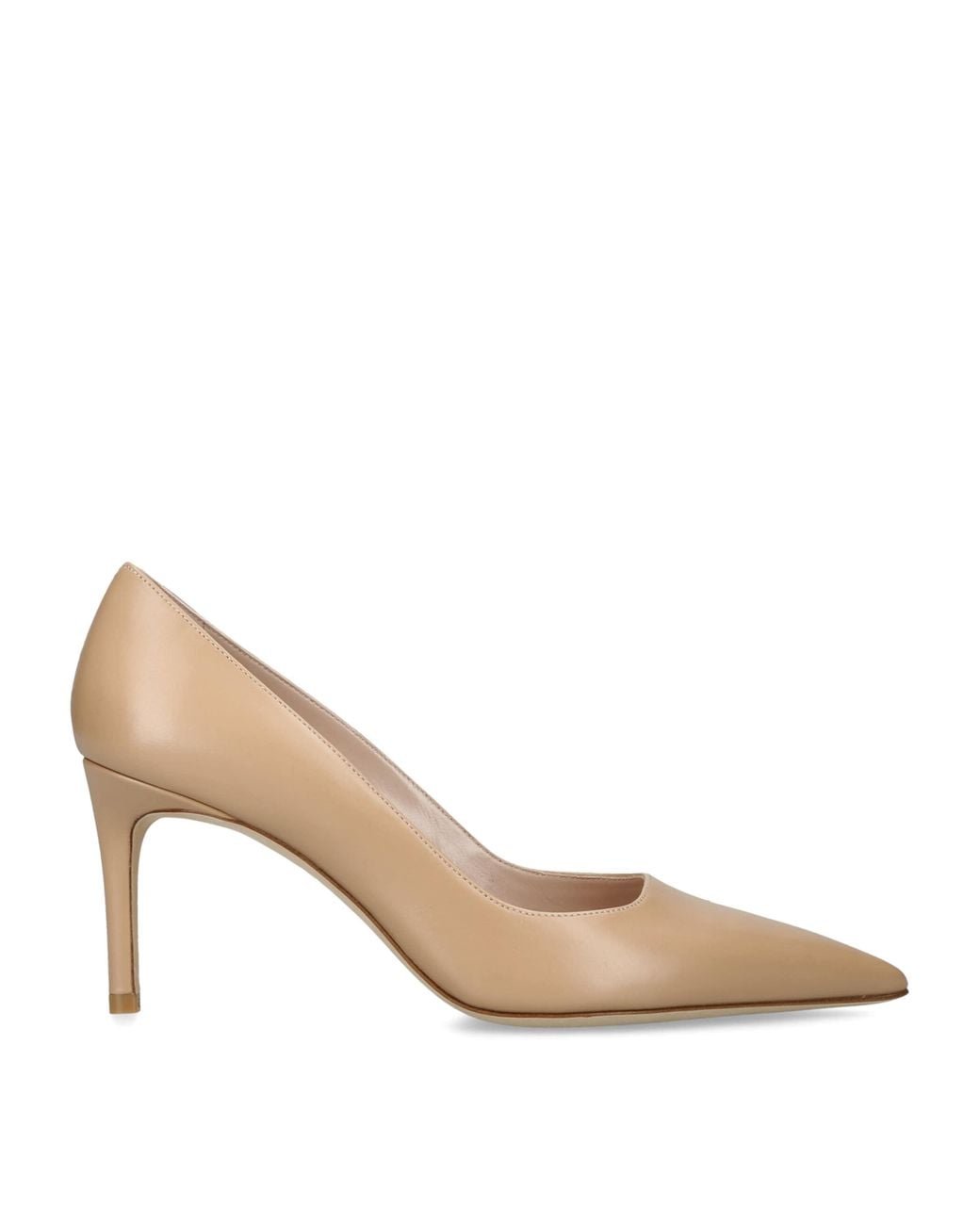 Stuart Weitzman Natural Leather Stuart Power Pumps 75