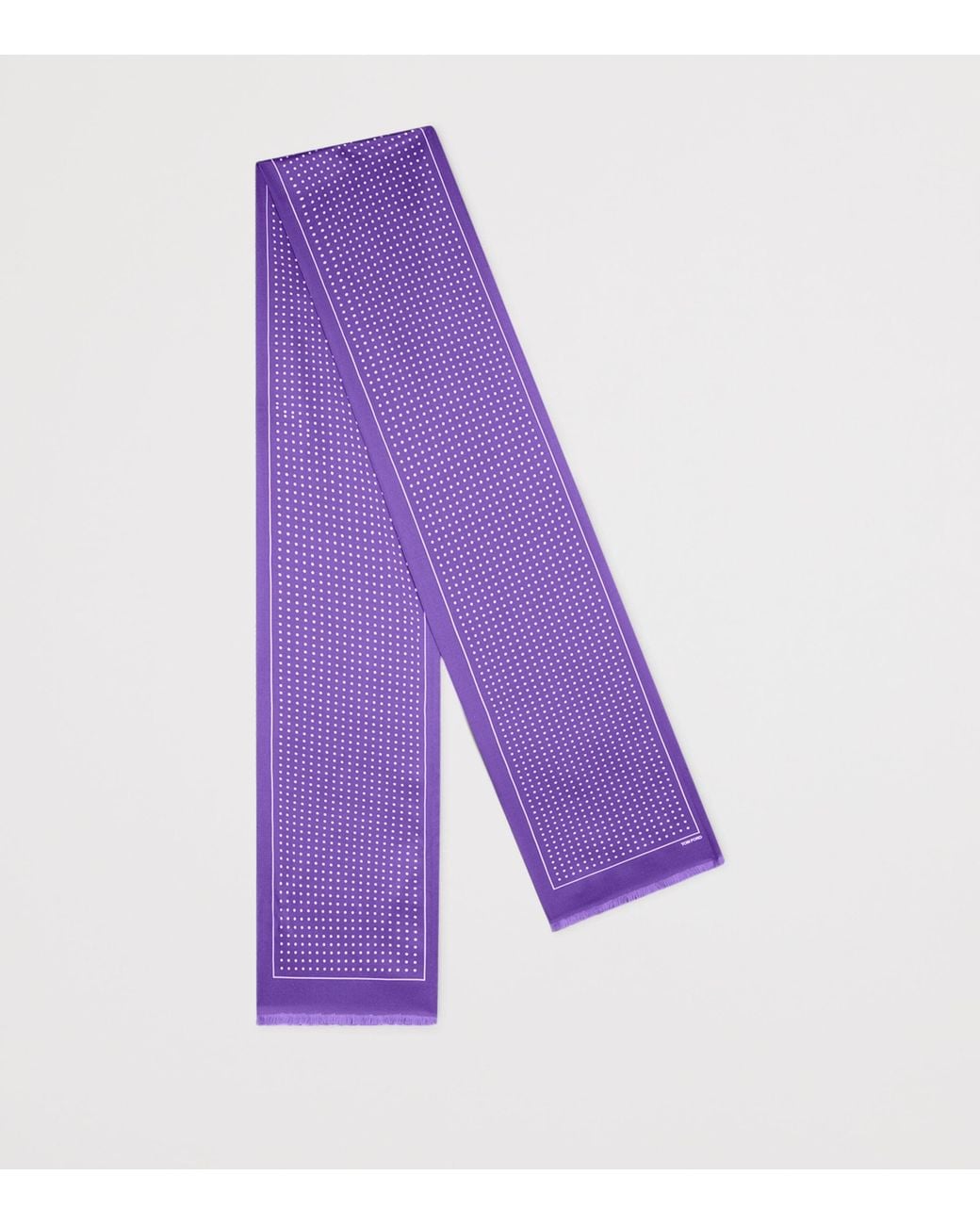 Tom Ford Purple Silk Polka-Dot Print Scarf for men