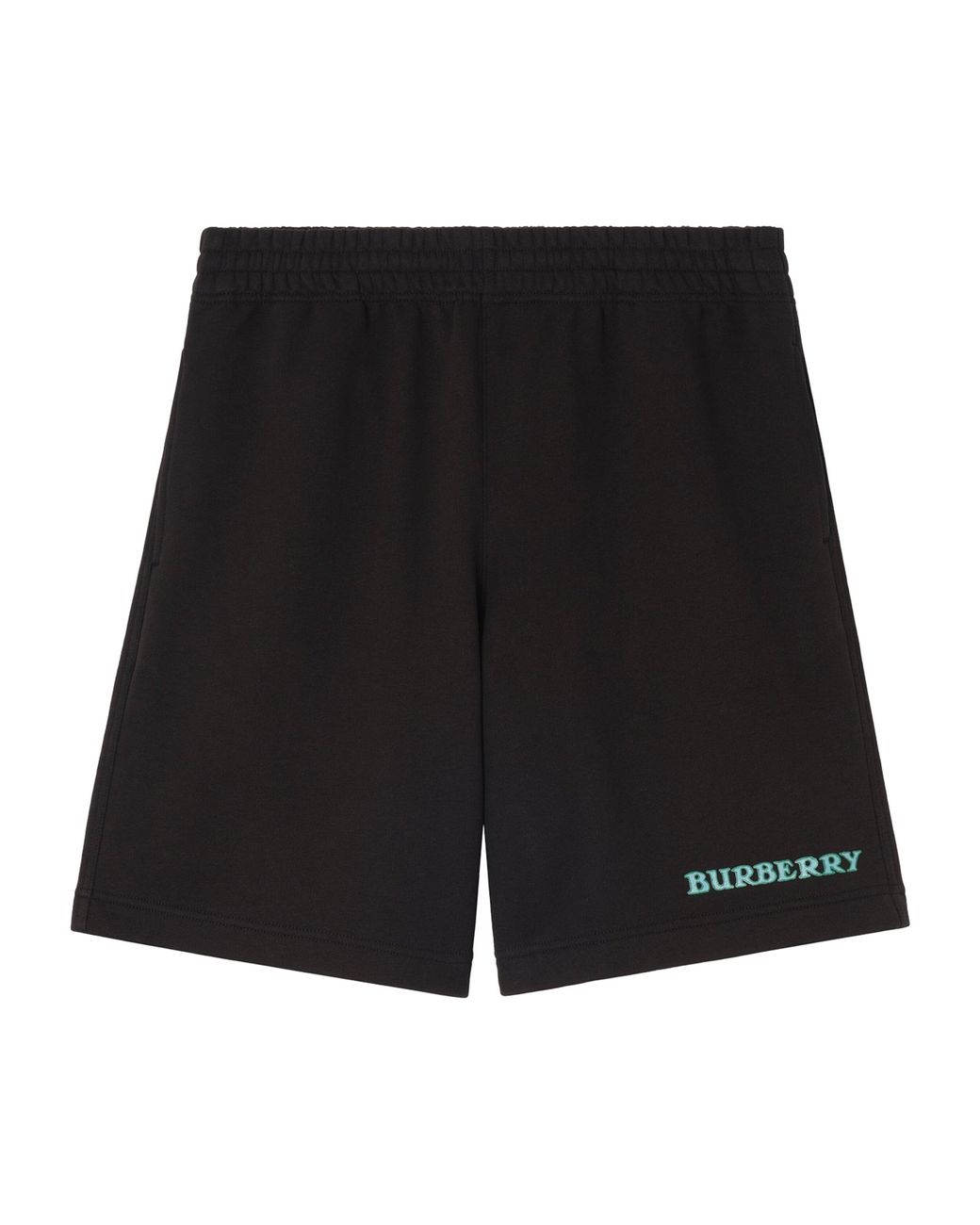 Burberry Black Cotton Logo Shorts for men