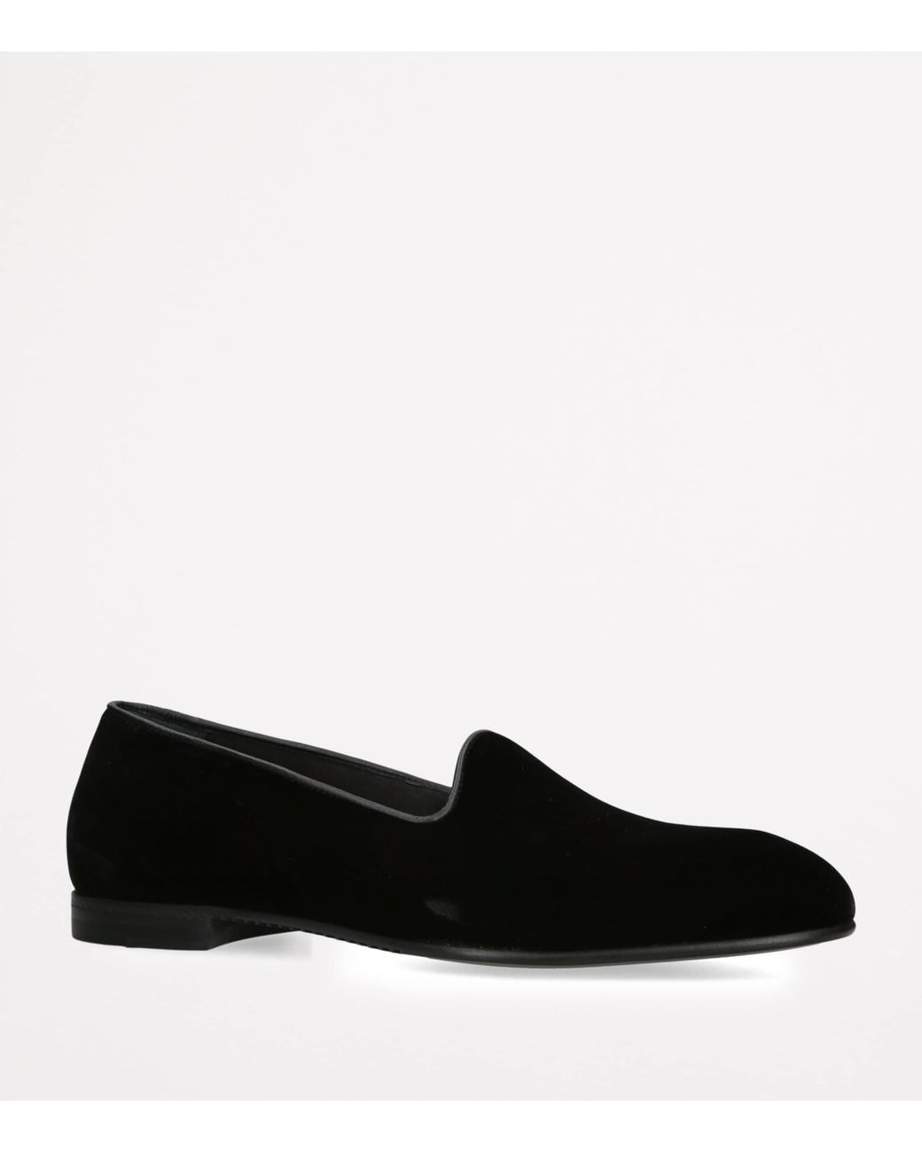 Zegna Black Velvet Gala Loafers for men