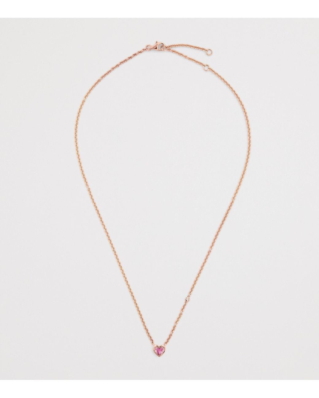 SHAY Metallic Sapphire And Diamond Heart Necklace