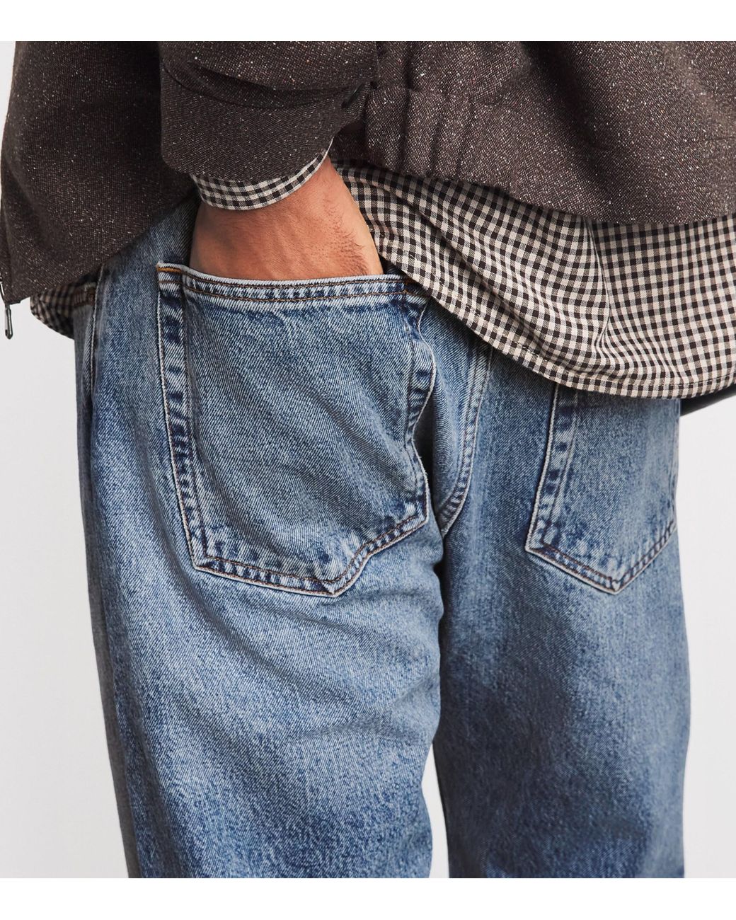 Agolde Blue Magnus Straight Jeans for men