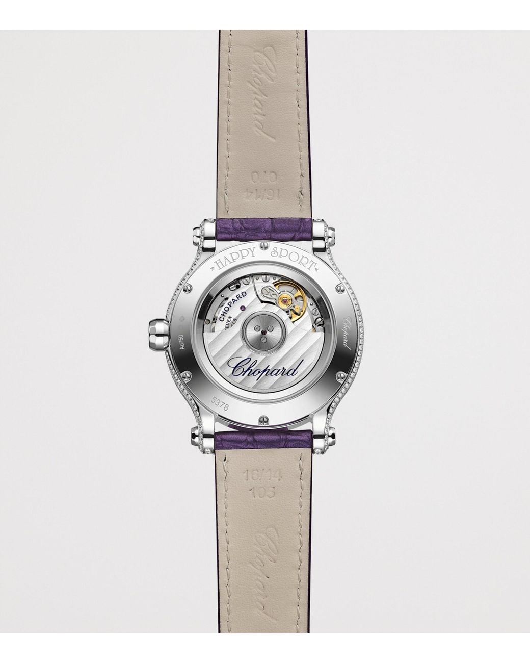 Chopard Purple Diamond And Sapphire Happy Sport Joaillerie Watch