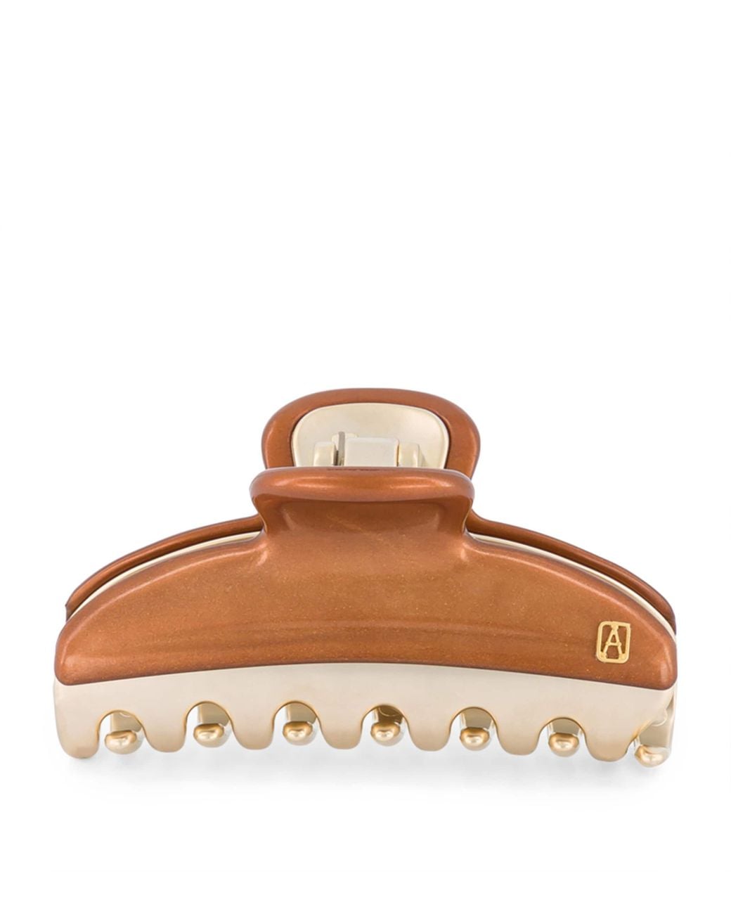 Alexandre De Paris Brown Plated Claw Hair Clip
