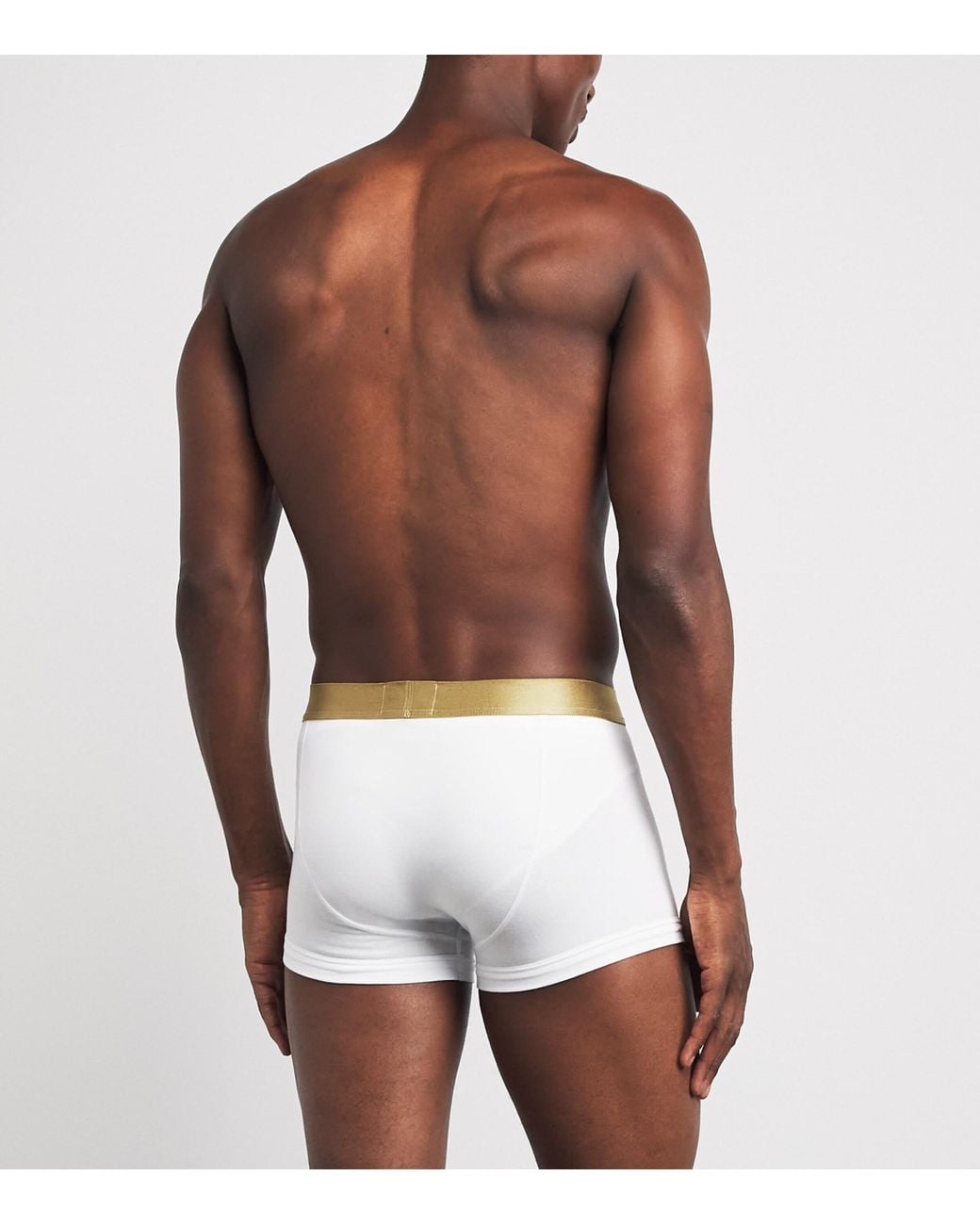 Emporio Armani White Stretch-Cotton Logo Trunks for men