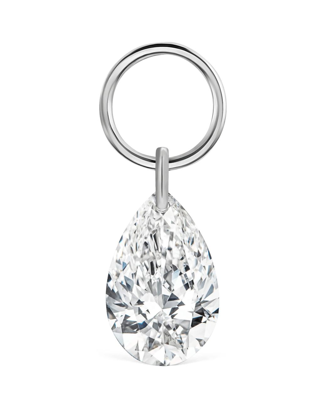 Maria Tash White Pear Floating Diamond Charm