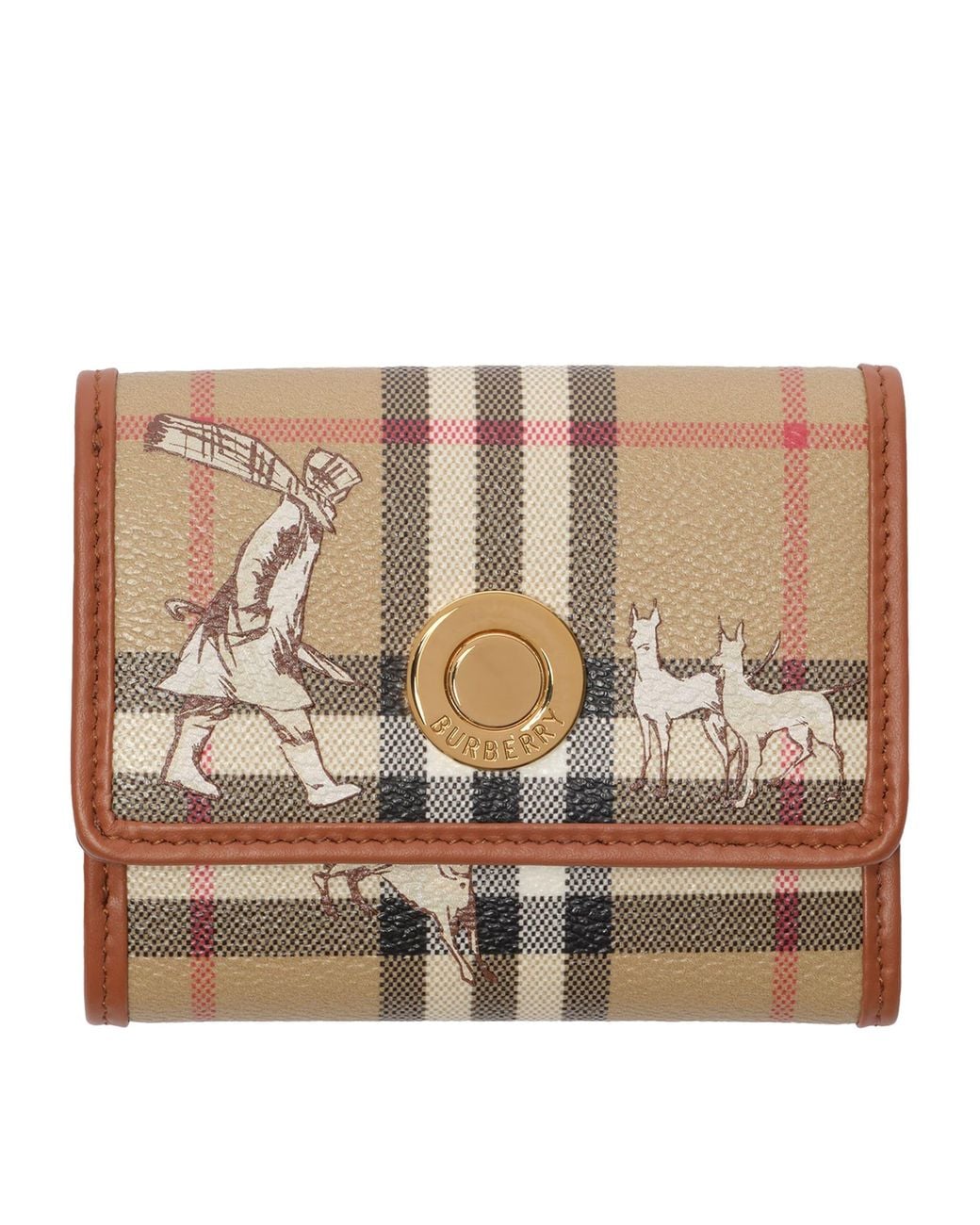 Burberry Natural Check Mates Folding Wallet
