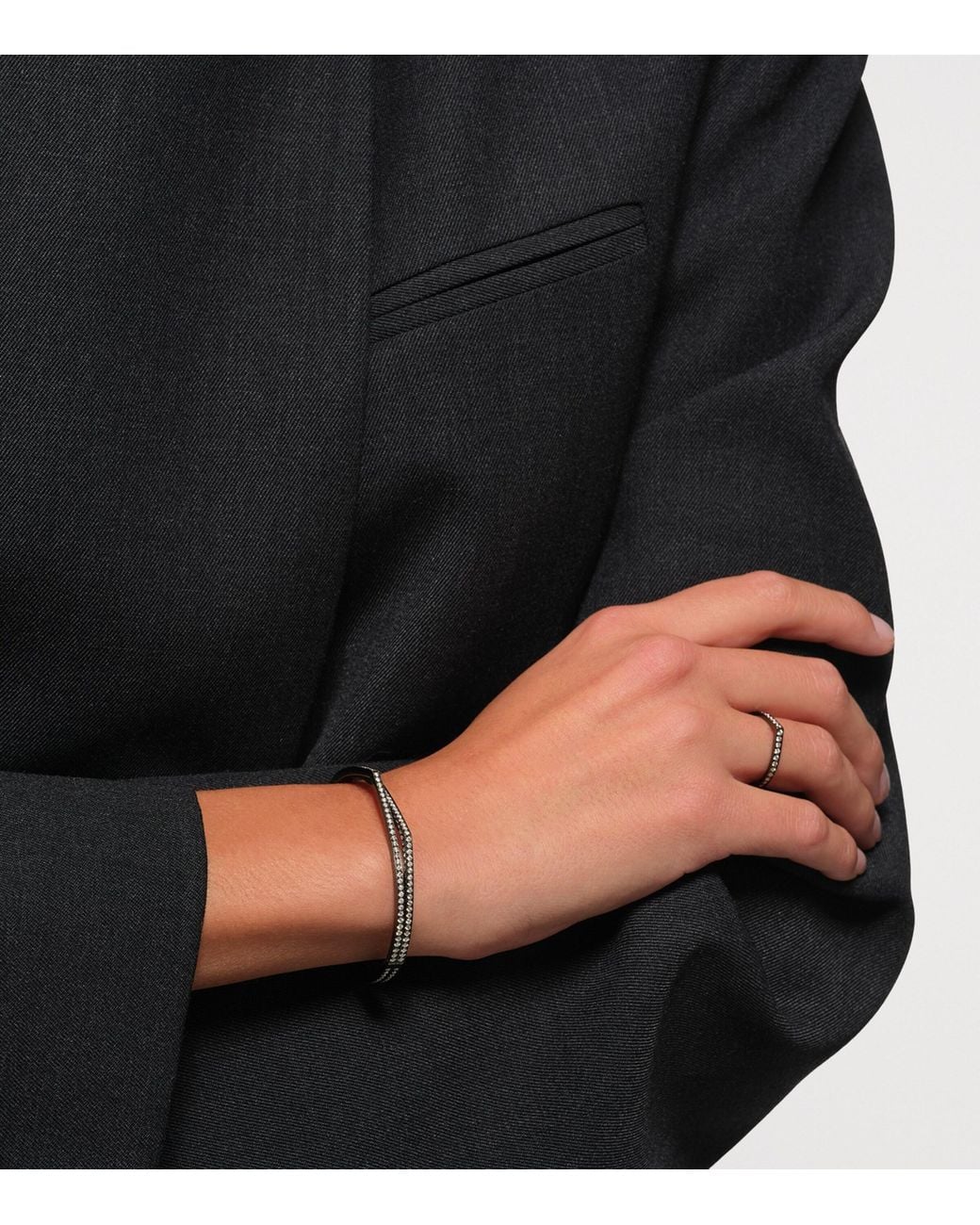 Repossi Black And Diamond Anifer Bangle