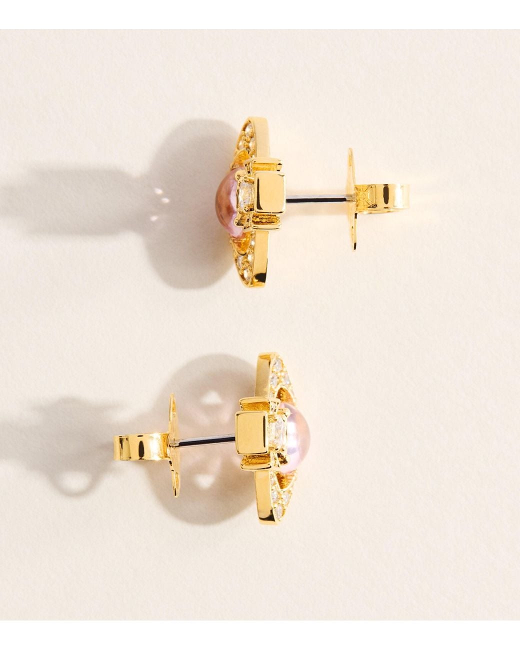 Vivienne Westwood Natural Crystal Ondina Stud Earrings