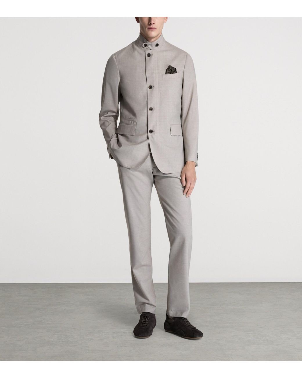 Dunhill Gray Wool Single-Breasted Jacket for men