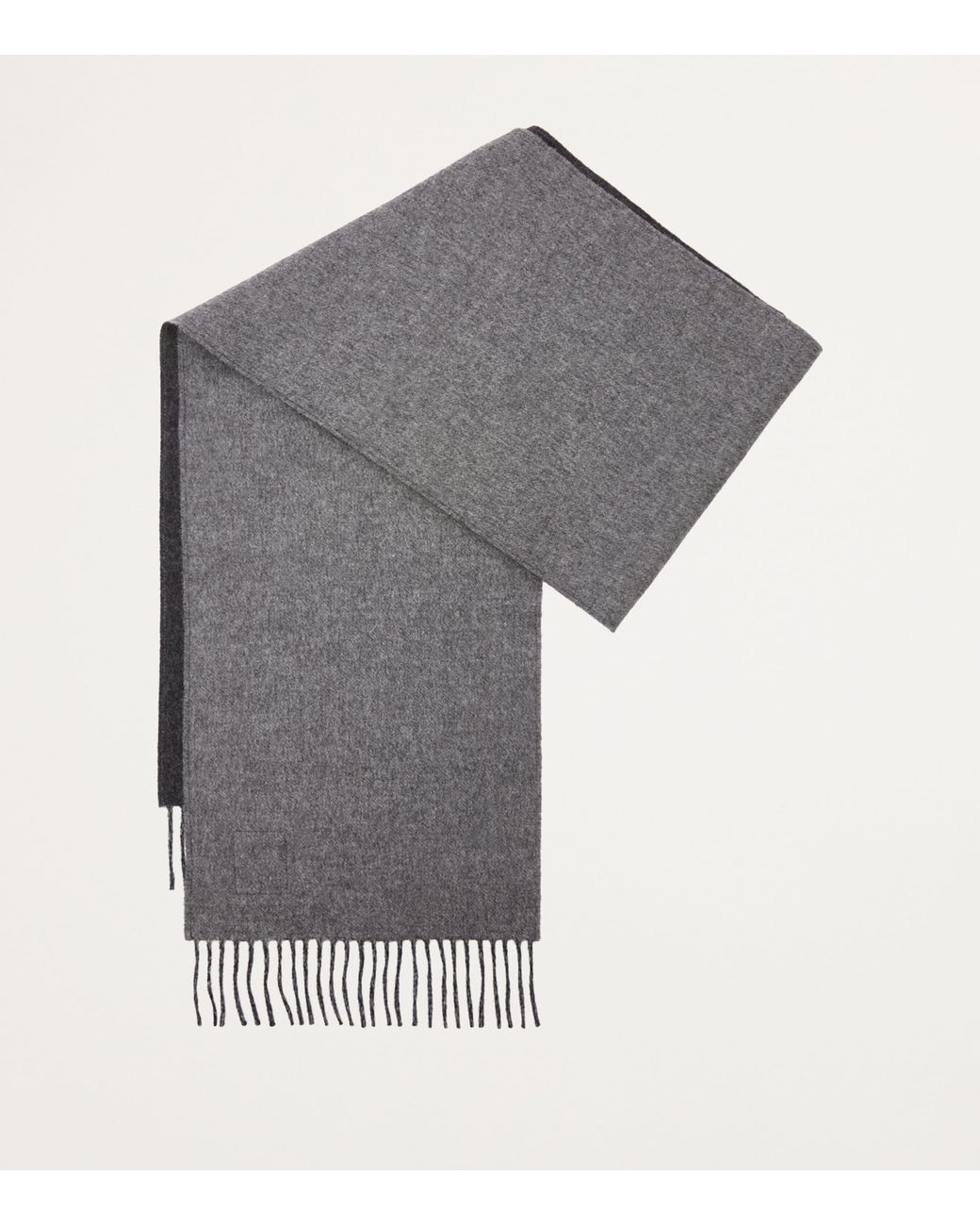 Loewe Gray Wool-Cashmere Anagram Scarf