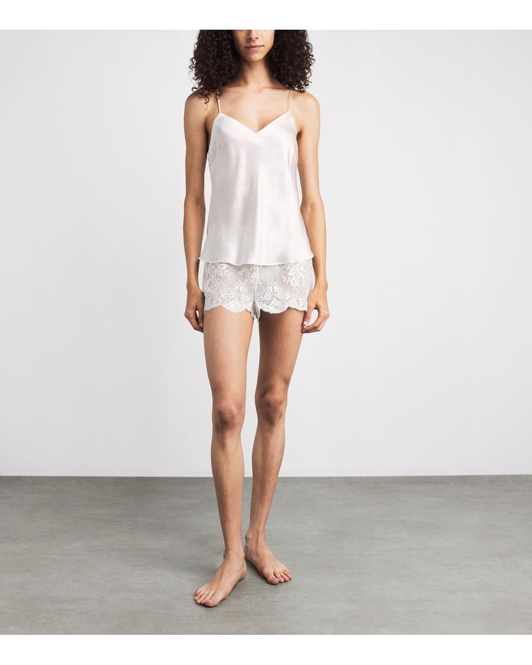 Simone Perele White Silk Love Me Camisole