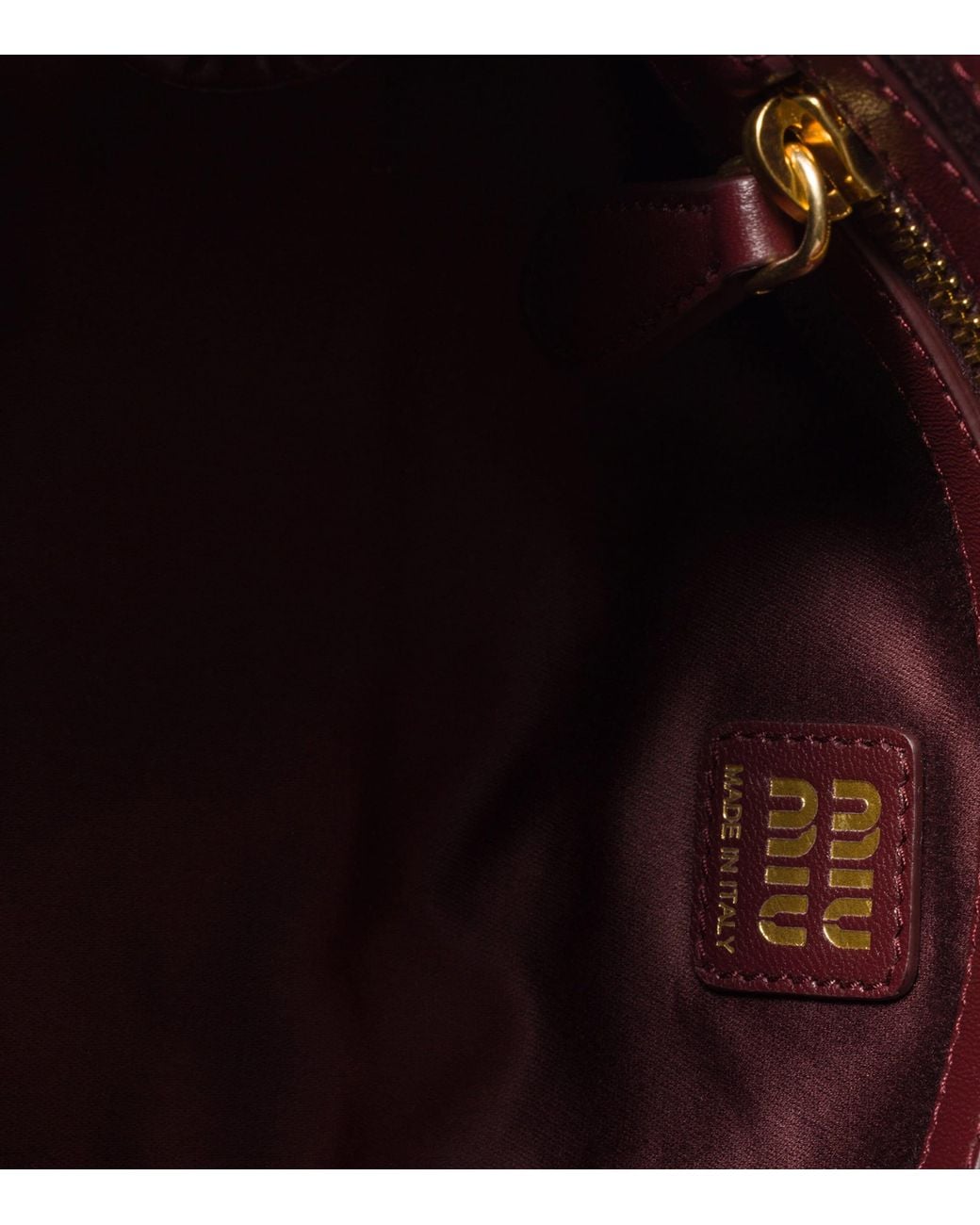 Miu Miu Brown Matelassé Leather Clutch Bag